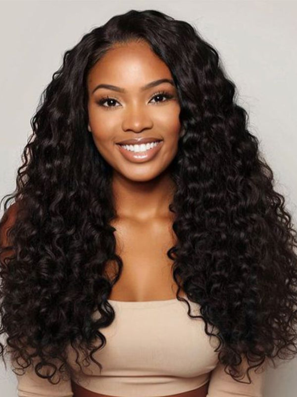 Pre-cut 9x6 Lace M-cap Wear Go Glueless Mini Knots Deep Wave HD Lace Front Wig Pre-plucked - sterlyhair