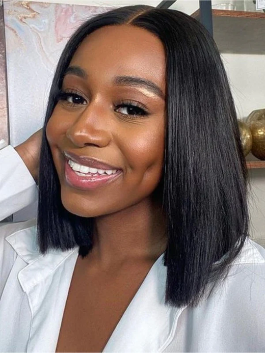 Pre Bleached Straight Wear Go Glueless Bob Wigs 7×6 /13×6 Bob Wigs Human Hair - sterlyhair