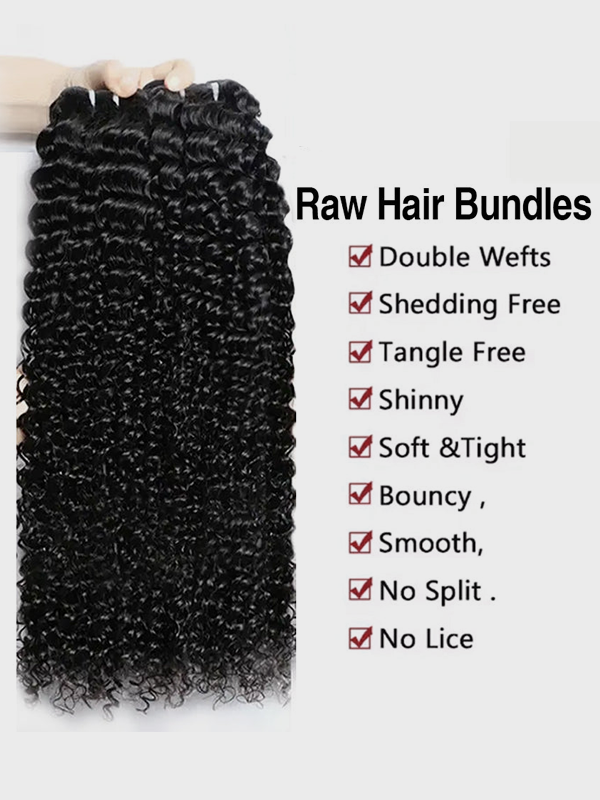 Raw Curly Wave Bundles High Quality 100% Human Hair Sterly Hair - sterlyhair