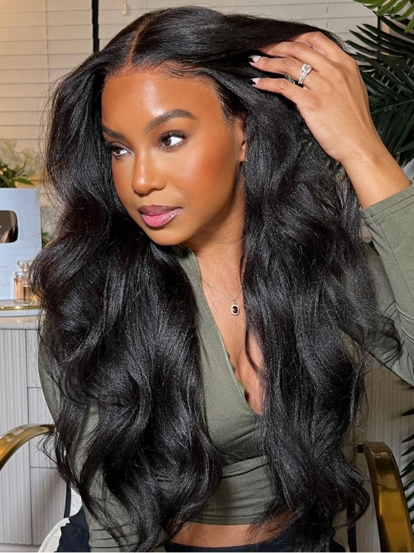 Raw Hair Clip In | Yaki Body lnvisible Edge Clip in Hair Extensions For Black Women 8pcs With 18 Clips - sterlyhair