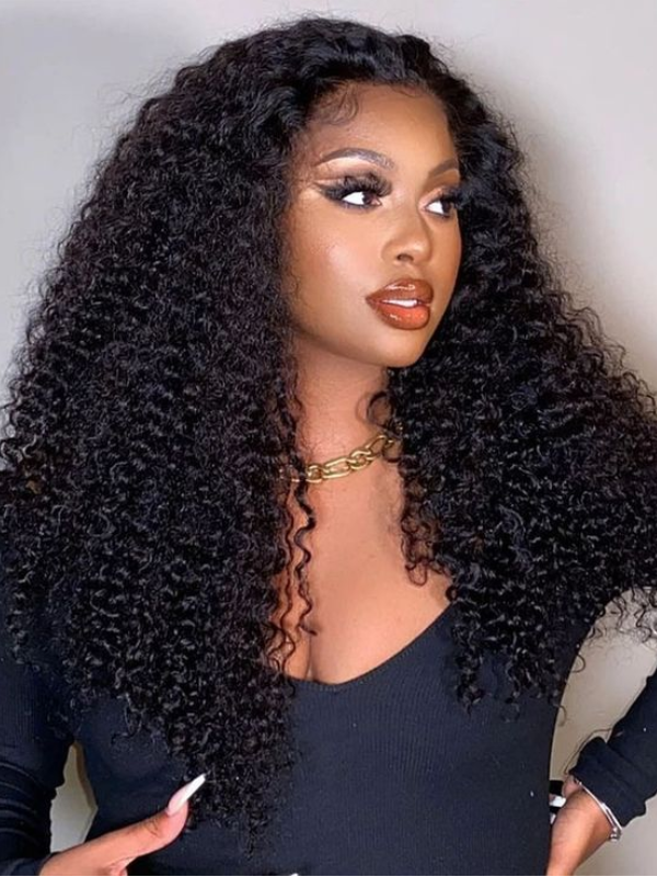 Raw Hair Super Double Drawn Curly 13×6 Full Lace Frontal Human Hair Wigs 250% Density - sterlyhair