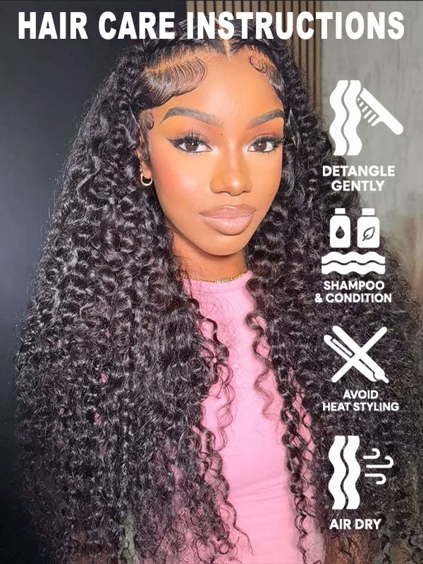 Raw Hair Wig | 13x6 HD Lace Full Frontal Wig Undetactable HD Lace Curly Wave Human Hair Wig - sterlyhair