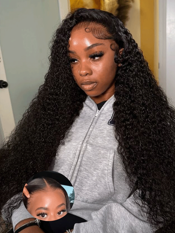 Raw Hair Wig | 13x6 HD Lace Full Frontal Wig Undetactable HD Lace Curly Wave Human Hair Wig - sterlyhair