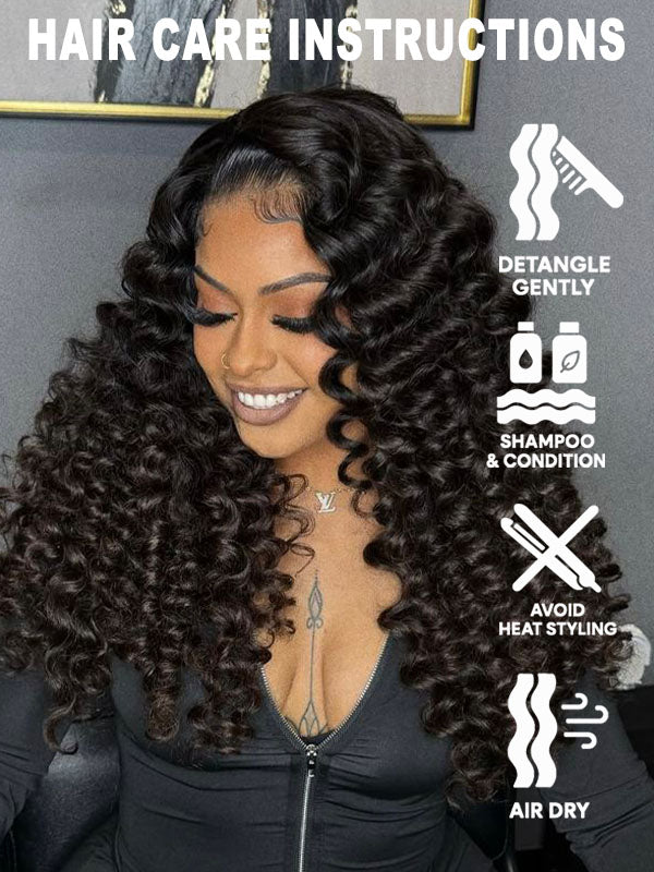 Raw Hair Wig | Sterly Bouncy Wand Curly Wig 7×6 / 13×6 Undetactable HD Lace Human Hair Wig
