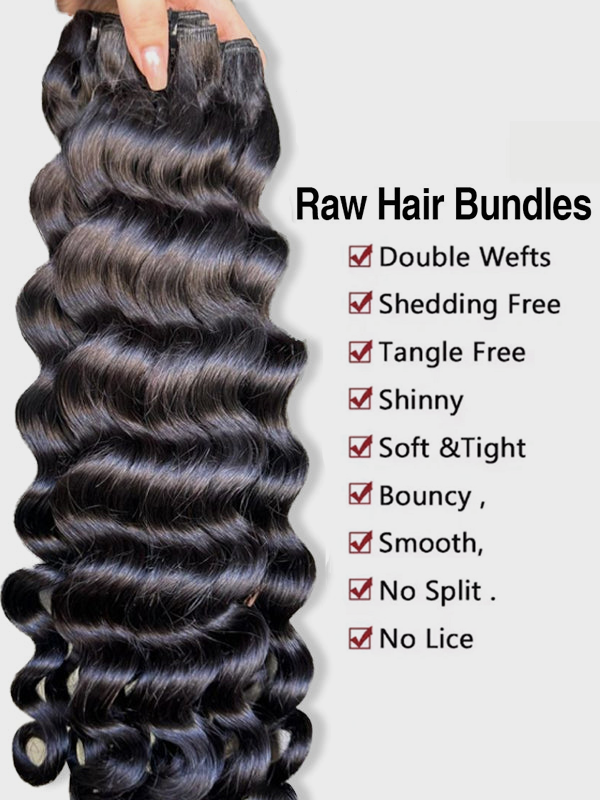 Raw Loose Deep Wave Bundles High Quality 100% Human Hair Sterly Hair