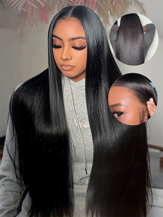 Raw Hair Wig | 13x6 Full HD Lace Frontal Wig Undetactable BlendAway 9x6 HD Lace Straight Human Hair Wig - sterlyhair