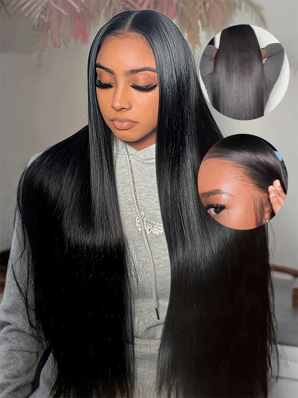Raw Hair Wig | 13x6 Full HD Lace Frontal Wig Undetactable BlendAway 9x6 HD Lace Straight Human Hair Wig - sterlyhair