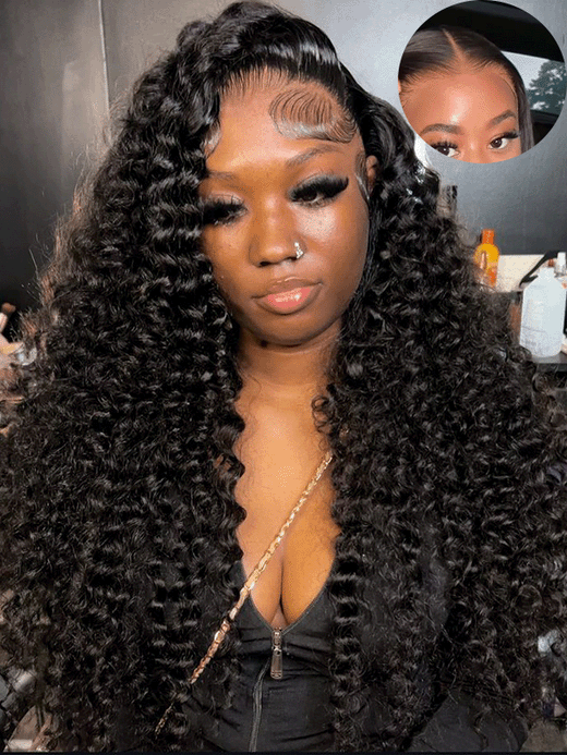 Raw Hair Wig | Real HD Lace Full Frontal Wig Undetactable HD Lace Deep Wave Human Hair Wig - sterlyhair