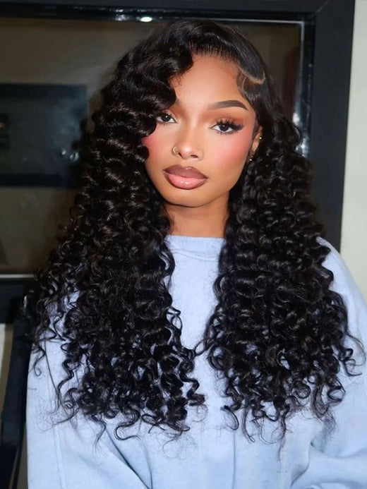 Raw Hair Wig | Real HD Lace Full Frontal Wig Undetactable HD Lace Deep Wave Human Hair Wig - sterlyhair