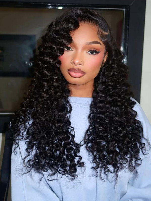Raw Hair Wig | Real HD Lace Full Frontal Wig Undetactable HD Lace Deep Wave Human Hair Wig - sterlyhair
