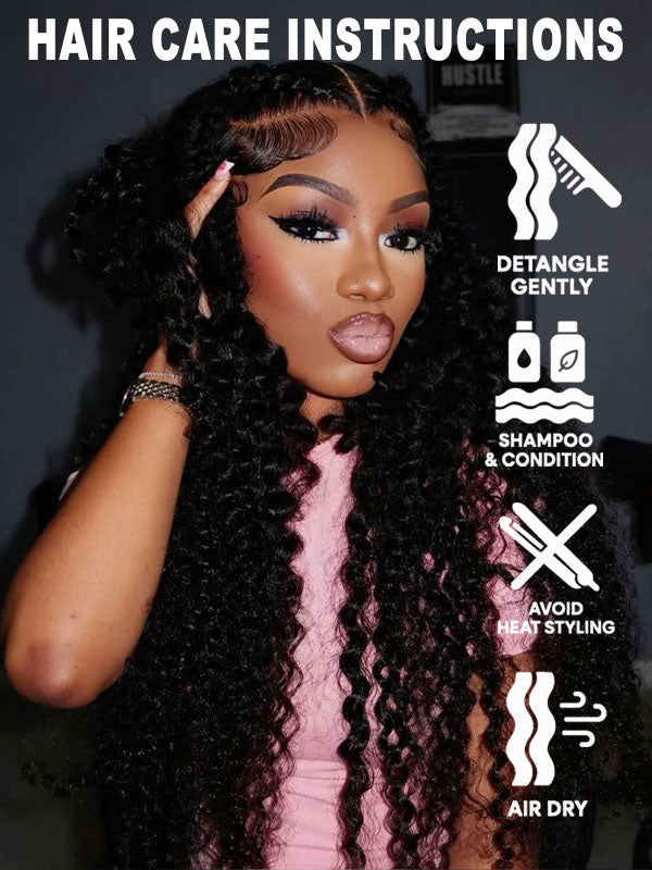 Raw Hair Wig | Real HD Lace Full Frontal Wig Undetactable HD Lace Deep Wave Human Hair Wig