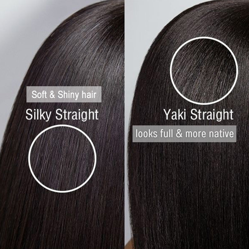Sterly True Scalp Glueless Realistic Yaki Straight Wig Minimalist Lace Wig with Bangs - sterlyhair