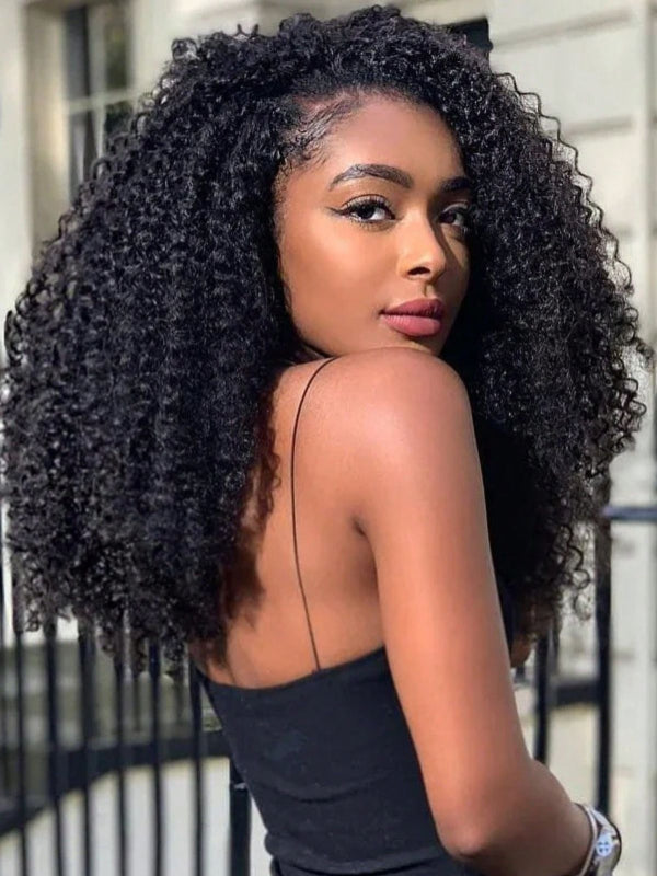 Sterly 250% High Density 13×6 Kinky Curly Human Hair Wig Super Thick Double Drawn Wig - sterlyhair