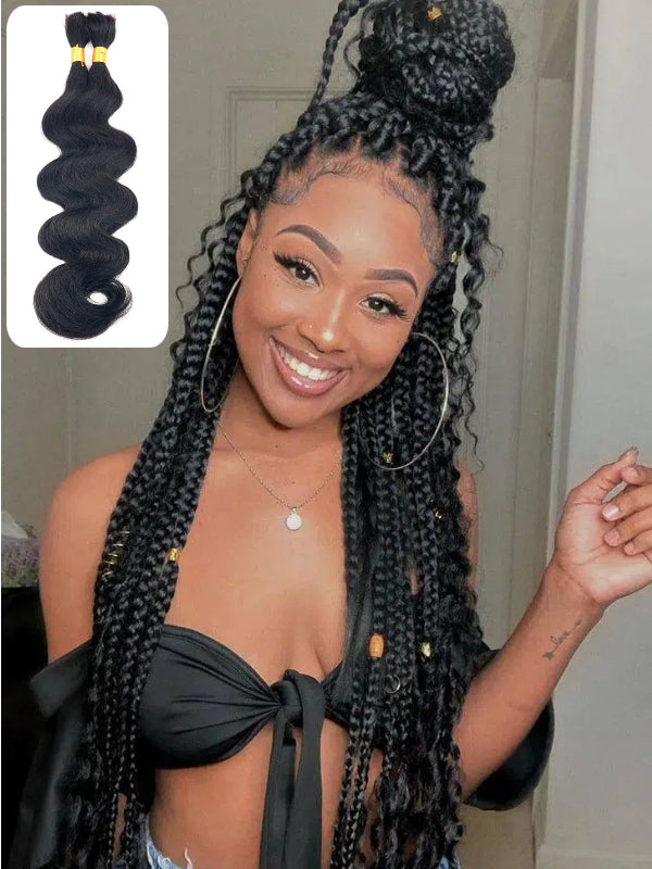 Sterly Body Wave Bulk Human Hair For Braiding No Weft 100g (1 Pack-2 Bundle 50g)