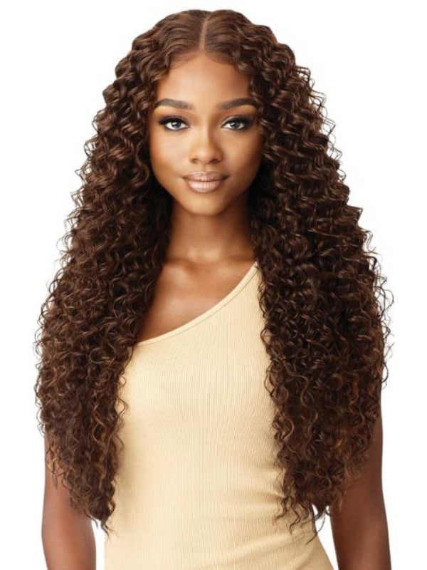 Sterly Glueless 13x6 Curly Wave Wig HD Lace Chocolate Brown Human Hair Wigs 180% Density - sterlyhair