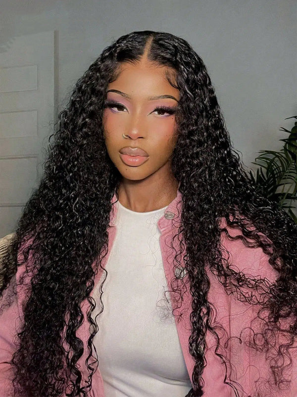 Sterly Glueless 13x6 Deep Wave Wig HD Lace Drawstring Human Hair Wigs - sterlyhair