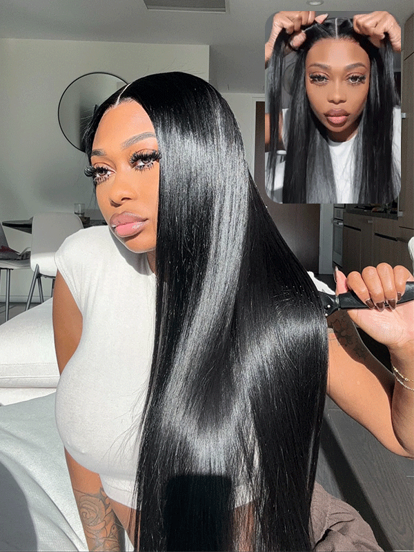 Sterly Glueless 13x6 HD Lace Wig Affordable Long Straight Lace Front Wigs Human Hair - sterlyhair