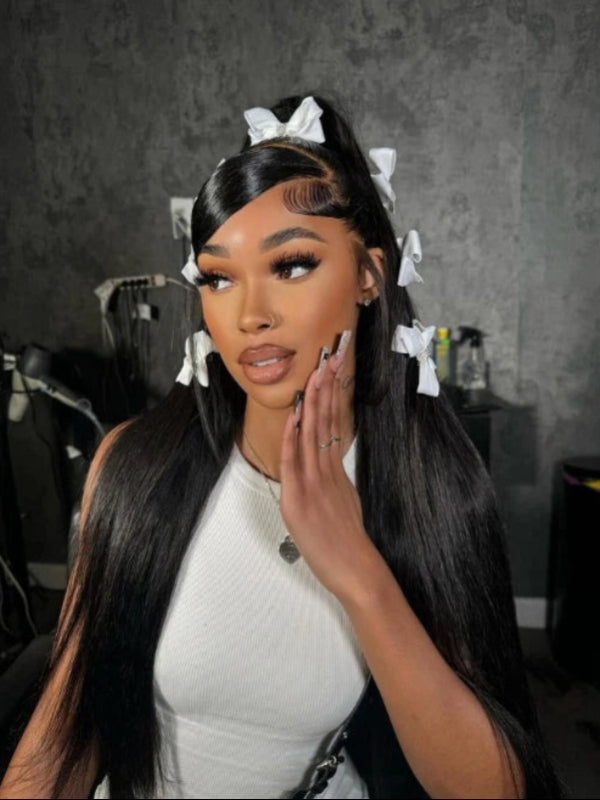 Sterly Glueless 13x6 HD Lace Wig Affordable Long Straight Lace Front Wigs Human Hair