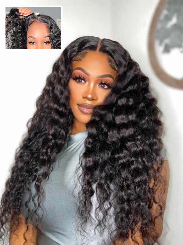 Sterly Glueless 13x6 Water Wave Wig HD Lace Frontal Wigs 100% Human Hair Wigs - sterlyhair