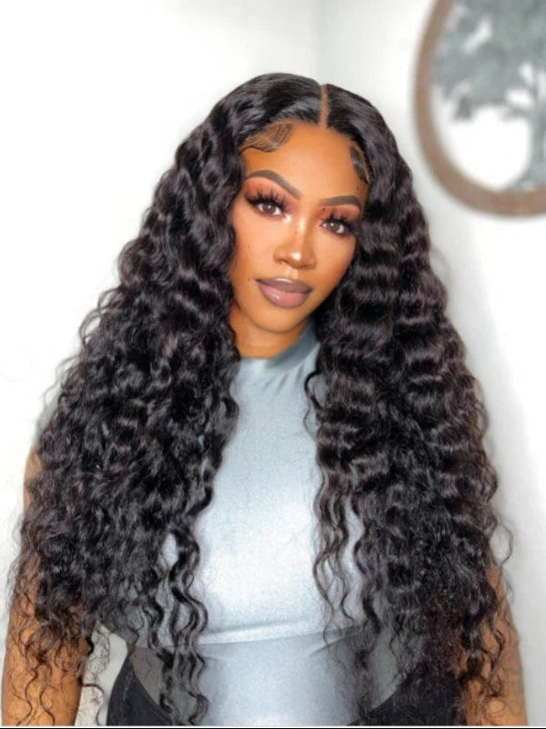 Sterly Glueless 13x6 Water Wave Wig HD Lace Frontal Wigs 100% Human Hair Wigs