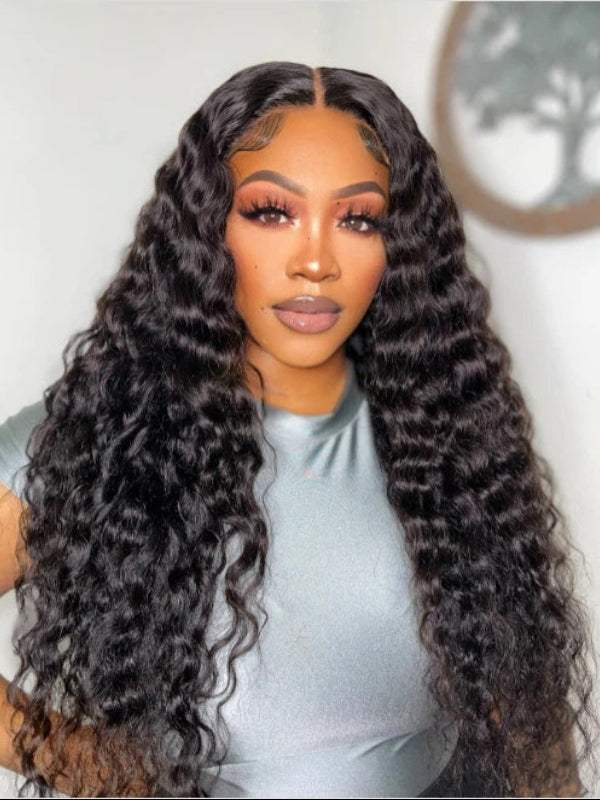 Sterly Glueless 13x6 Water Wave Wig HD Lace Frontal Wigs 100% Human Hair Wigs