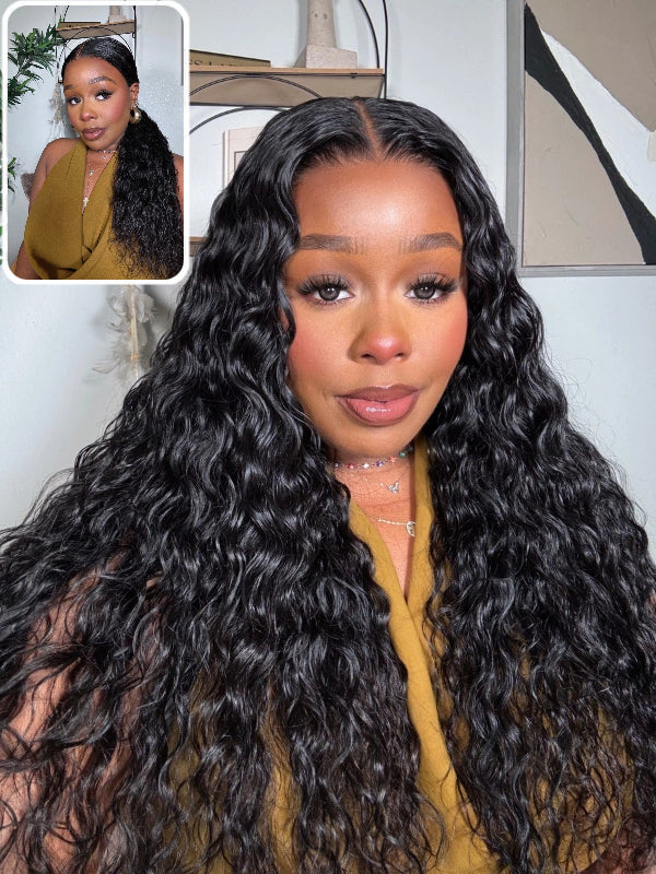 Sterly Glueless 13x6 Water Wave Wig HD Lace Frontal Wigs 100% Human Hair Wigs - sterlyhair