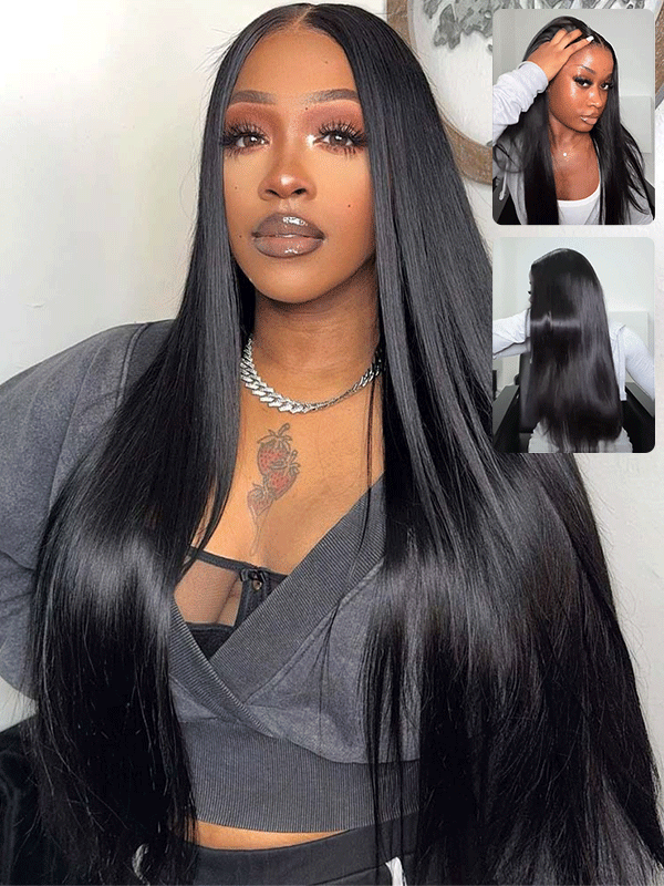Sterly Glueless 7x6 HD Lace Wig Affordable Long Straight Lace Front Wigs Human Hair - sterlyhair