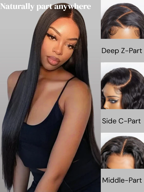 Perruques Lace Front Wigs HD Lace Front Wigs longues et lisses 13x6, cheveux humains, abordables et stables 