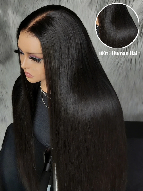 Perruques Lace Front Wigs HD Lace Front Wigs longues et lisses 13x6, cheveux humains, abordables et stables 