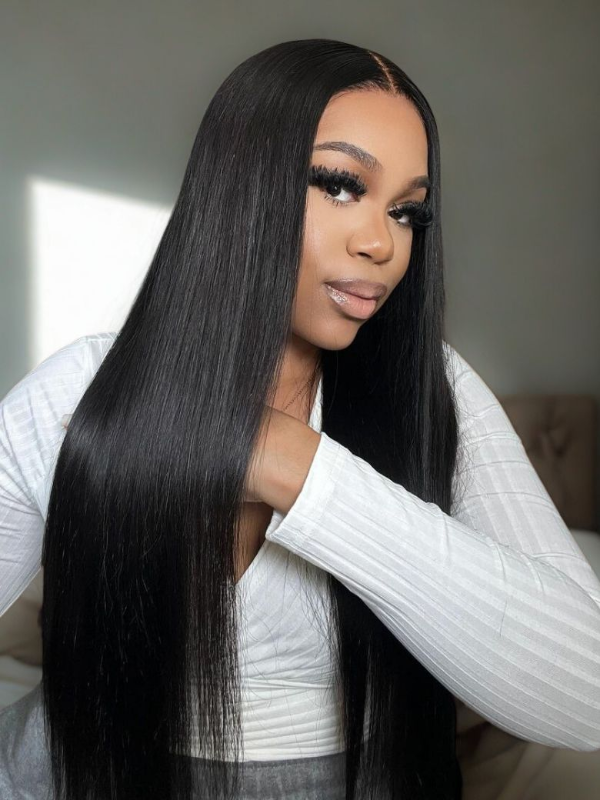 Perruques Lace Front Wigs HD Lace Front Wigs longues et lisses 13x6, cheveux humains, abordables et stables 