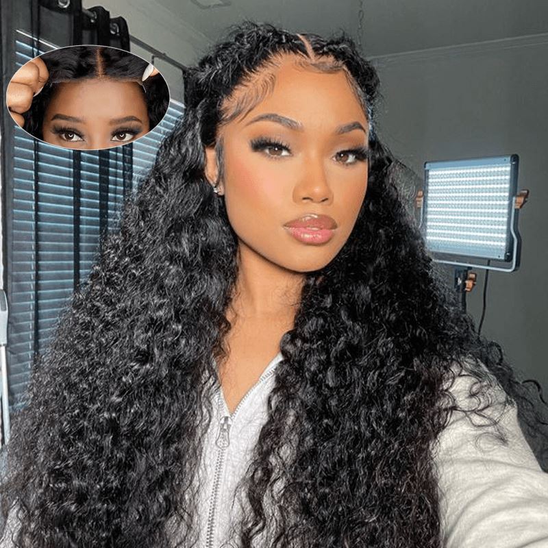 Sterly Glueless HD 13x6 Curly Lace Front Wigs Affordable Transparent Lace Human Hair Wigs