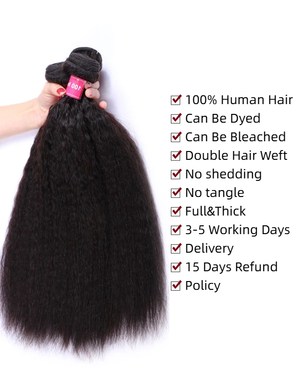 Sterly Hair 3/4 PCS Bundles Deal Brazilian Virgin Hair kinky Straight Bundles Human Hair Extensions - sterlyhair