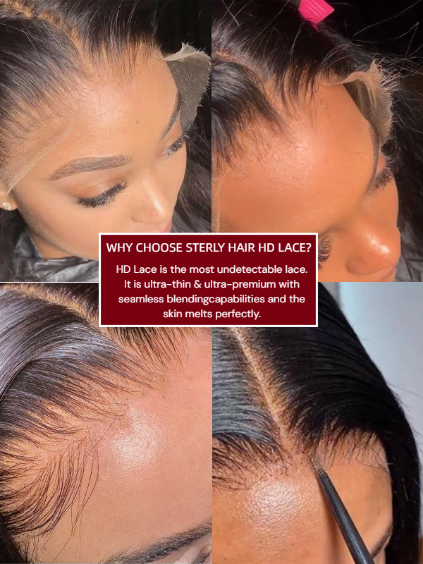 Sterly Hair 4×4/5×5 HD Lace Closure Human Hair 13×4/13×6 HD Lace Frontal Natural Color - sterlyhair