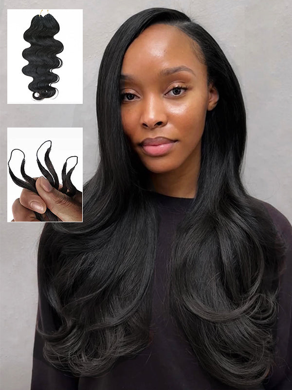 Sterly Hair Body Wave Feather Crochet Human Hair Extension Human Hair - sterlyhair