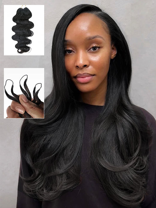 Sterly Hair Body Wave Feather Crochet Human Hair Extension Human Hair - sterlyhair