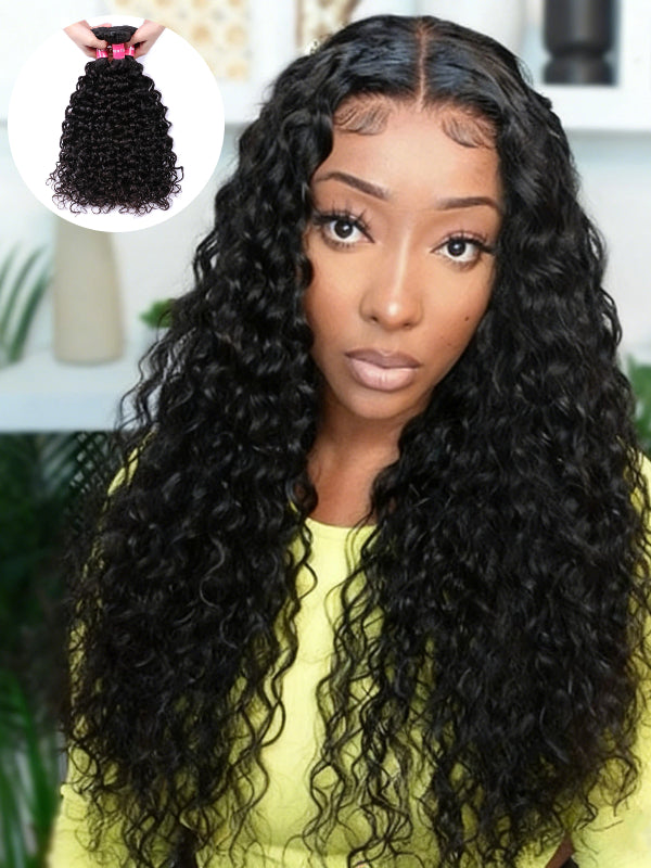 Sterly Hair Brazilian Virgin Hair 3/4 PCS Bundles Deal Water Wave Human Hair Extensions Bundles - sterlyhair