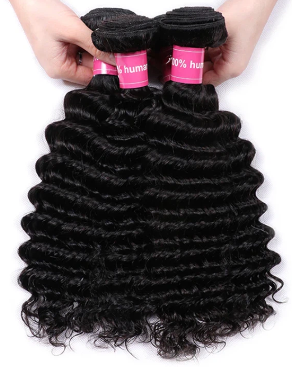 Sterly Hair Brazilian Virgin Hair 3 Bundles / 4 Bundles Deep Wave Bundles Human Hair Extensions - sterlyhair