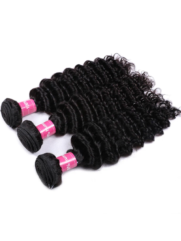 Sterly Hair Brazilian Virgin Hair 3 Bundles / 4 Bundles Deep Wave Bundles Human Hair Extensions - sterlyhair