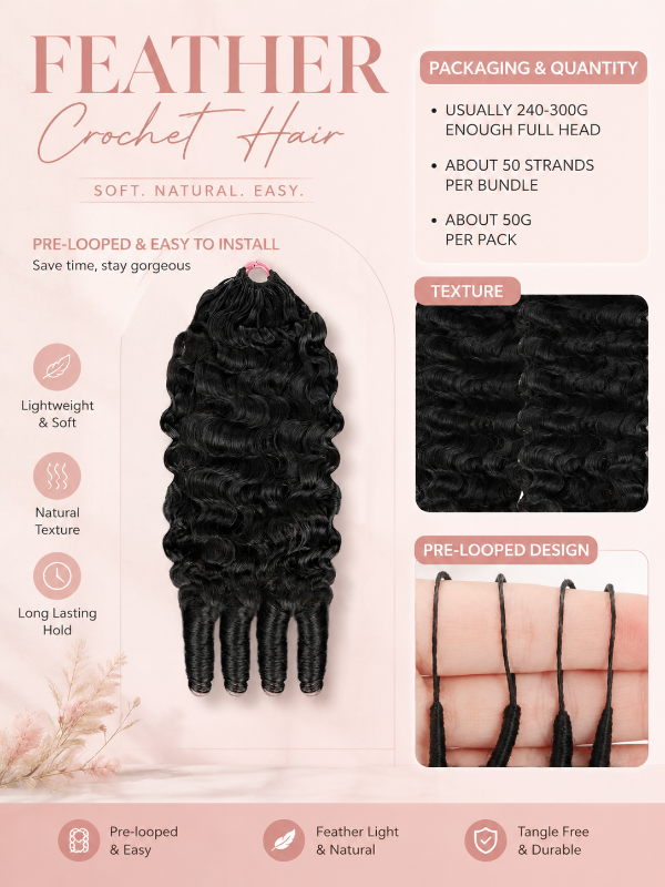 Sterly Hair Burmese Curly Feather Crochet Human Hair Extension Human Hair