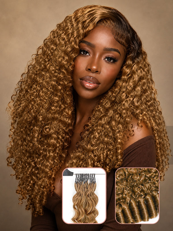 Sterly Hair Burmese Curly Feather Crochet Human Hair Extension Human Hair