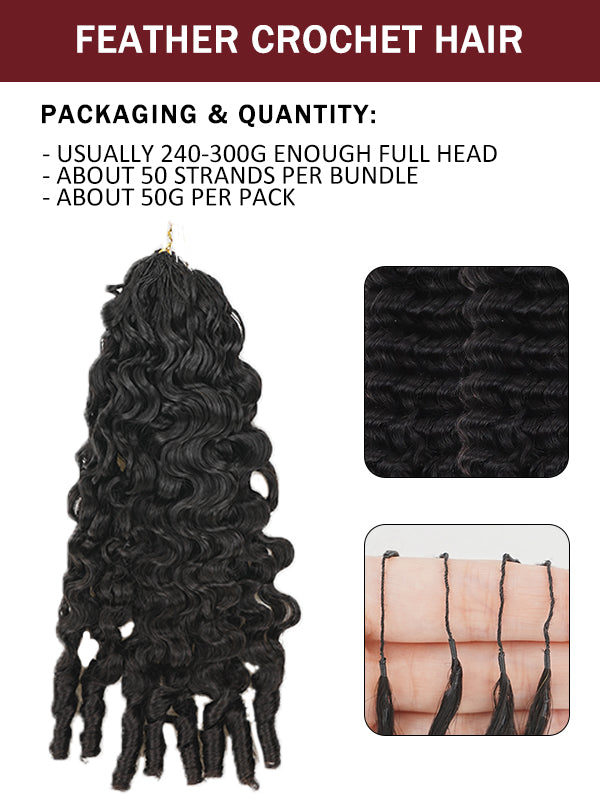 Sterly Hair Burmese Curly Feather Crochet Human Hair Extension Human Hair