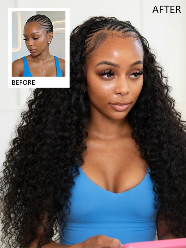Sterly Hair Deep Wave Feather Crochet Human Hair Extension Human Hair - sterlyhair