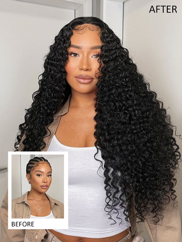 Sterly Hair Deep Wave Feather Crochet Human Hair Extension Human Hair