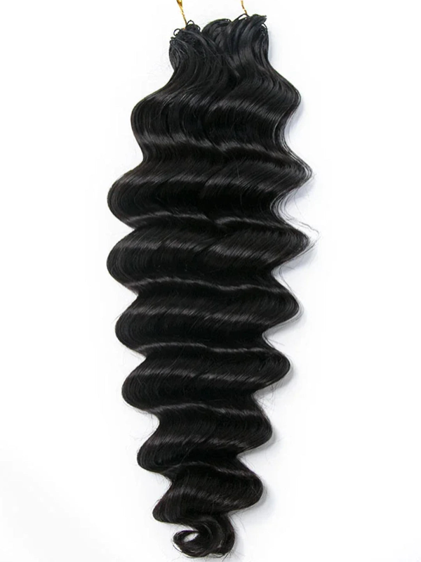 Sterly Hair Deep Wave Feather Crochet Human Hair Extension Human Hair(1 Pack-2 Bundle 50g)