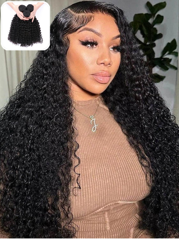 Sterly Hair Kinky Curly Bundles Human Hair Extensions 3 / 4 Bundles Raw Indian Hair Cuticle Aligned - sterlyhair