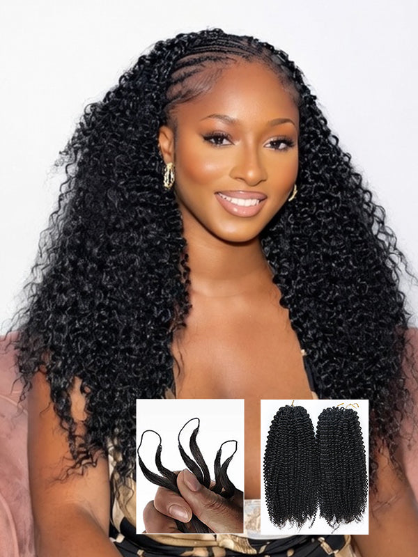 Sterly Hair Curly Wave Feather Crochet Hair Afro Kinky Curly Human Hair Extension - sterlyhair