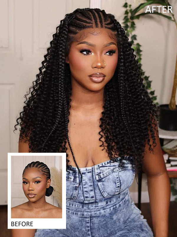 Sterly Hair Curly Wave Feather Crochet Hair Afro Kinky Curly Human Hair Extension