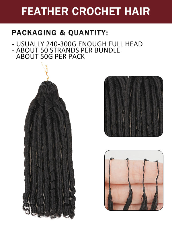 Sterly Hair Pixie Curls Feather Crochet Human Hair Extension Human Hair - sterlyhair