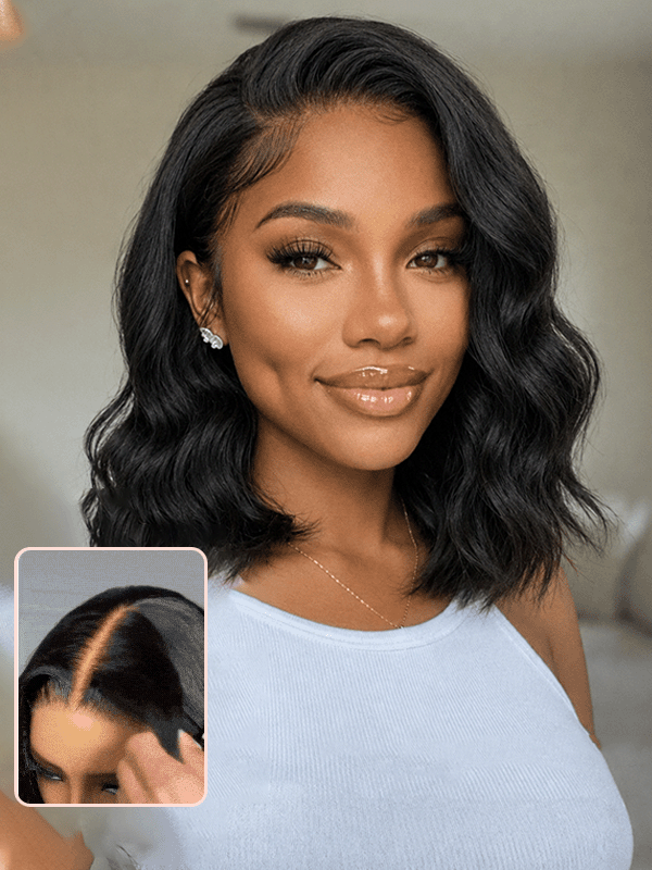 Sterly Layered Cut Yaki Loose Body Wig  Natural Bangs Glueless Human Hair Wigs