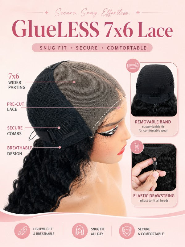 Sterly Yaki Straight Layered Cut Natural Bangs Glueless Lace Human Hair Wig